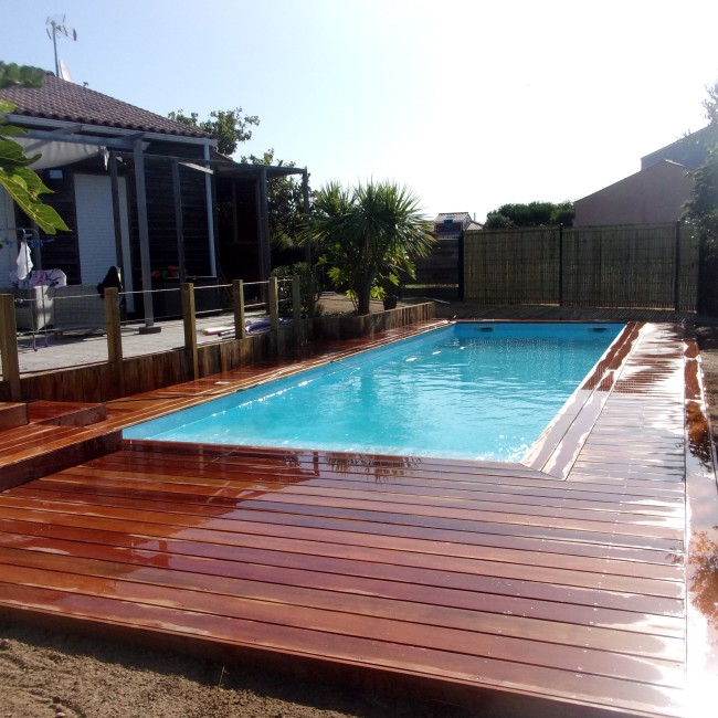 Terrasse en bois exotique